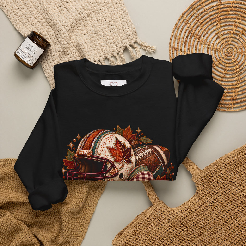 Fall Football Game Day Sweatshirt | Autumn Pumpkin Crewneck | Thanksgiving Football Shirt