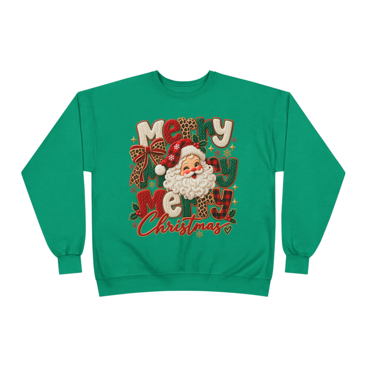 Christmas Santa Crewneck Sweatshirt – Merry Christmas Retro Graphic