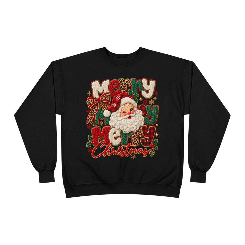 Christmas Santa Crewneck Sweatshirt – Merry Christmas Retro Graphic