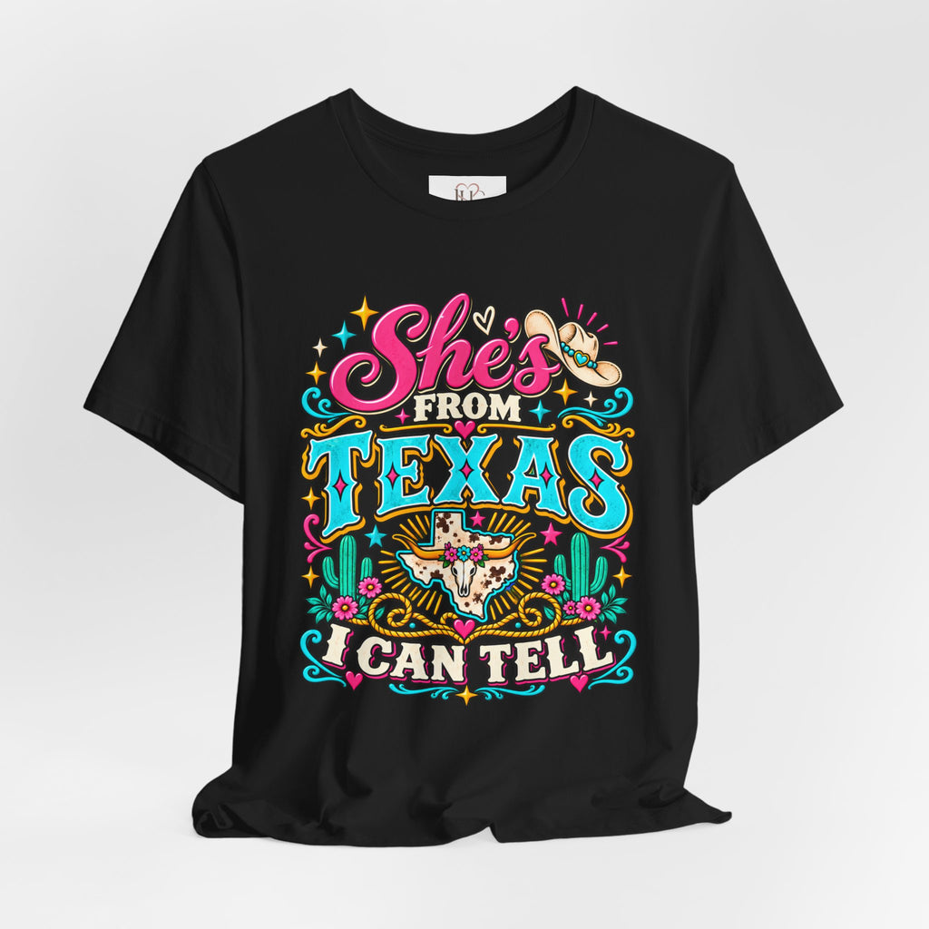 She’s From Texas Graphic Tee – Western Cowgirl Shirt
