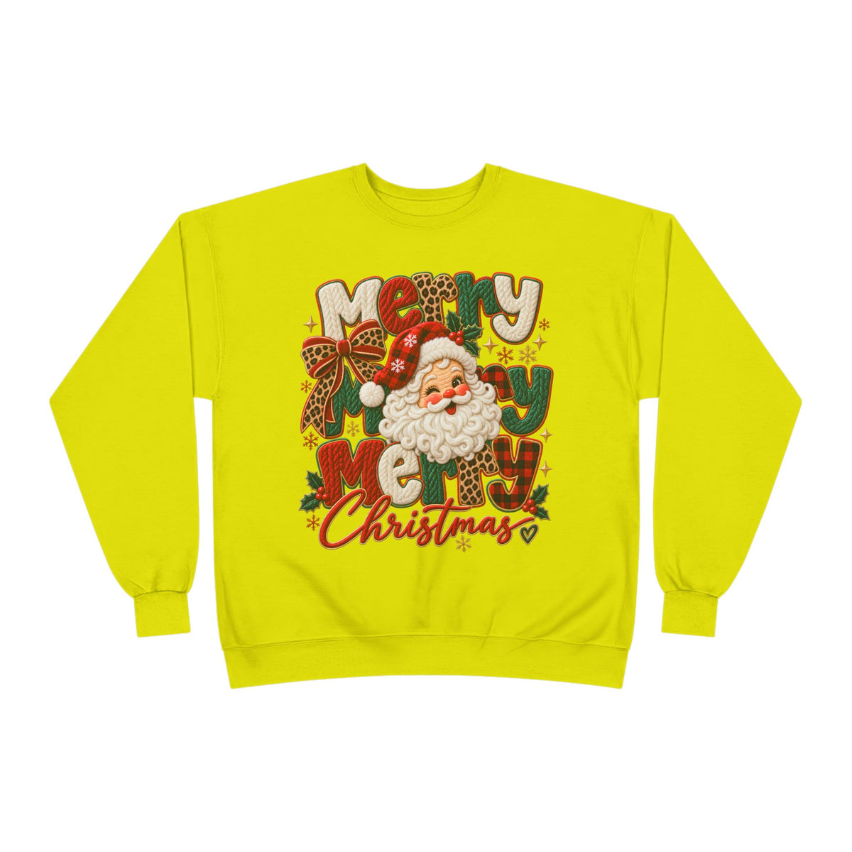Christmas Santa Crewneck Sweatshirt – Merry Christmas Retro Graphic
