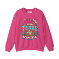 She’s From Texas I Can Tell Sweatshirt – Western Cowgirl Floral Graphic Crewneck