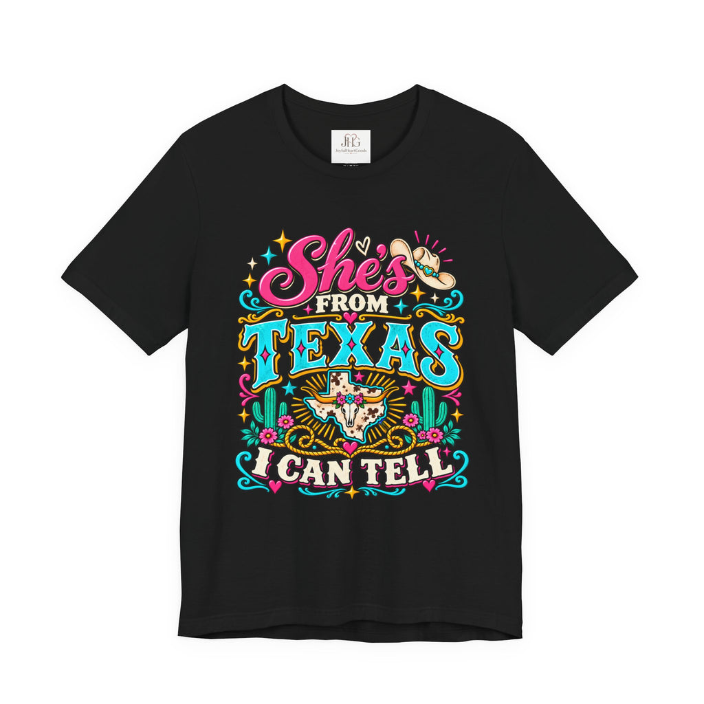 She’s From Texas Graphic Tee – Western Cowgirl Shirt