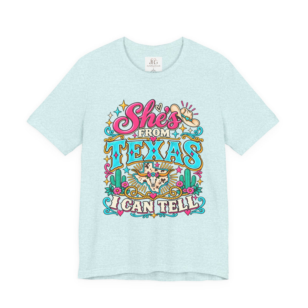 She’s From Texas Graphic Tee – Western Cowgirl Shirt