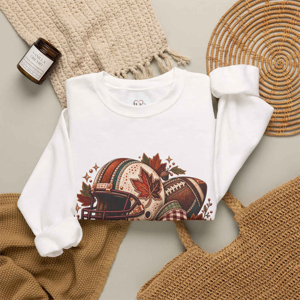 Fall Football Game Day Sweatshirt | Autumn Pumpkin Crewneck | Thanksgiving Football Shirt