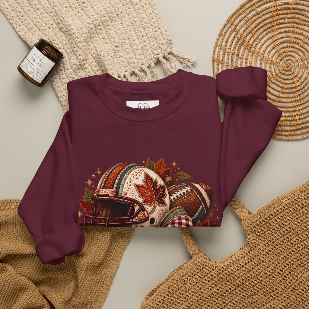 Fall Football Game Day Sweatshirt | Autumn Pumpkin Crewneck | Thanksgiving Football Shirt