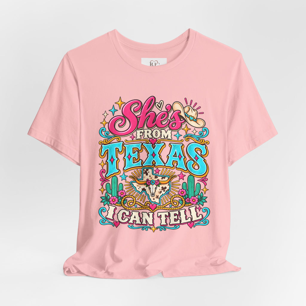She’s From Texas Graphic Tee – Western Cowgirl Shirt