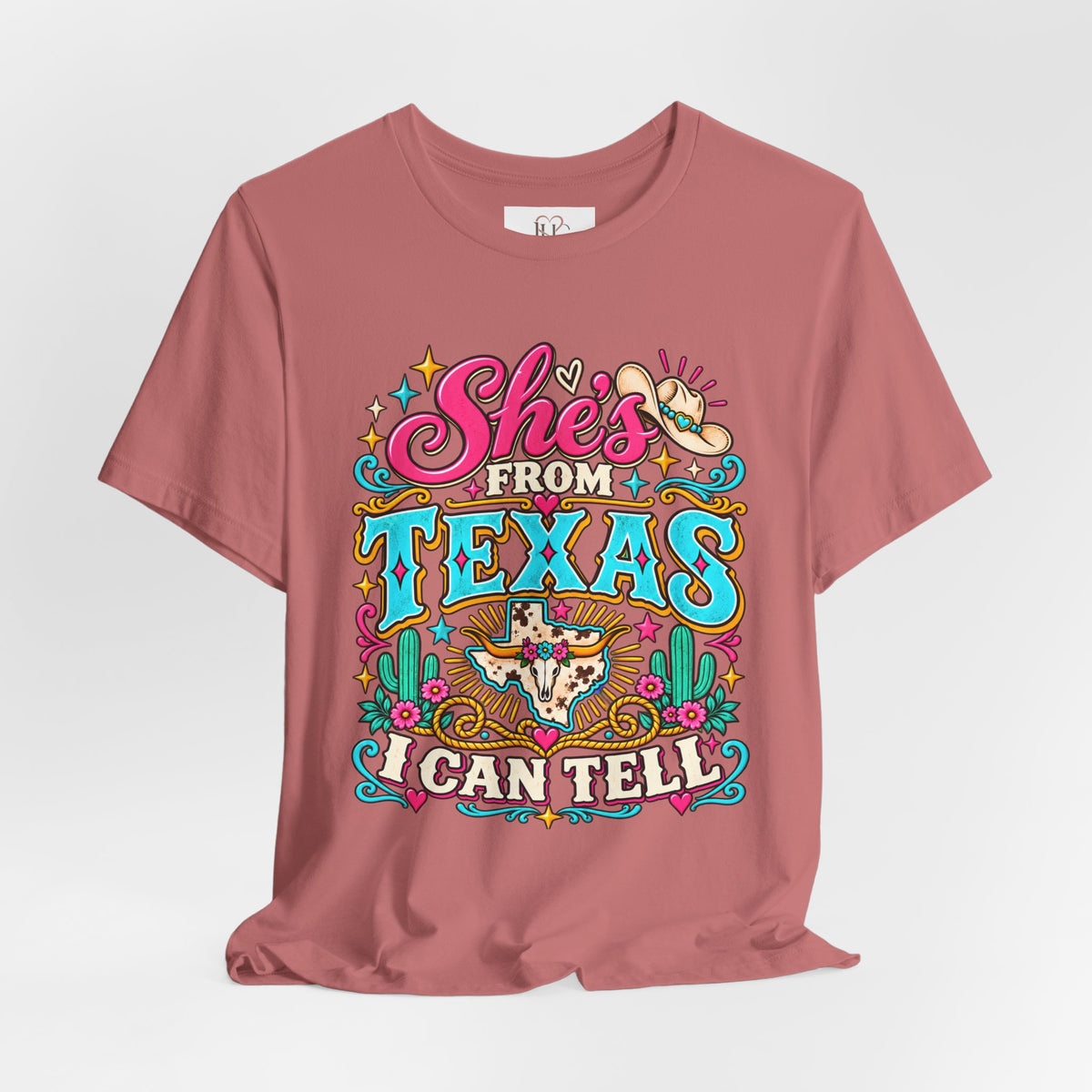 She’s From Texas Graphic Tee – Western Cowgirl Shirt