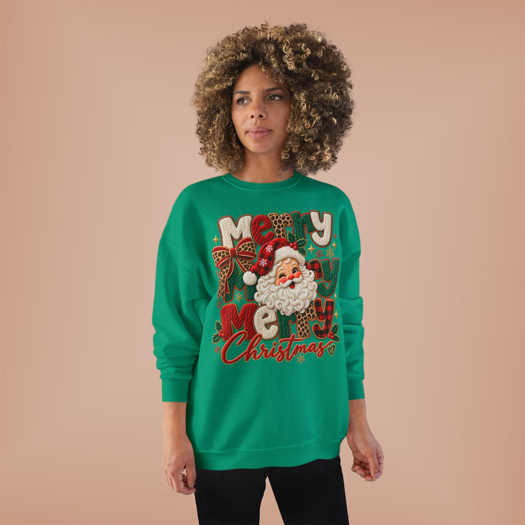 Christmas Santa Crewneck Sweatshirt – Merry Christmas Retro Graphic