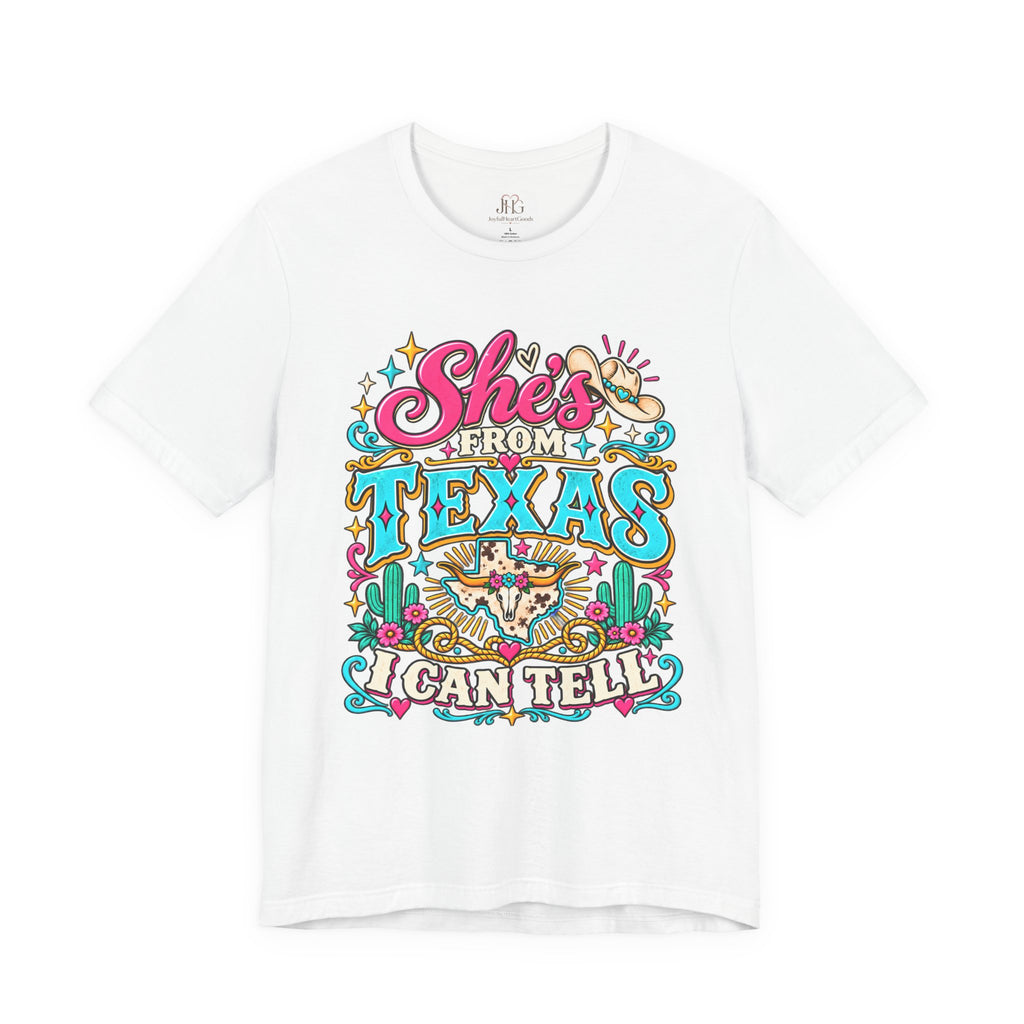 She’s From Texas Graphic Tee – Western Cowgirl Shirt