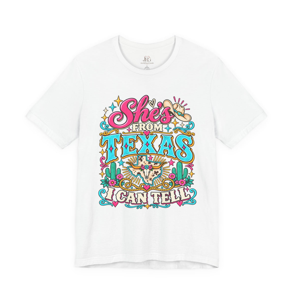 She’s From Texas Graphic Tee – Western Cowgirl Shirt