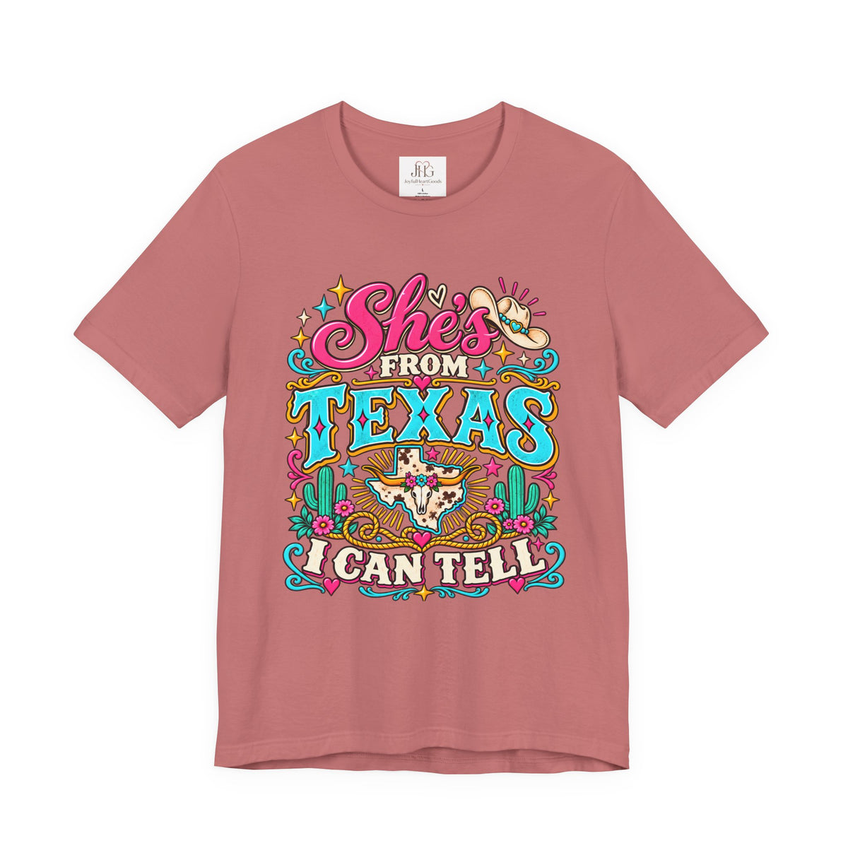 She’s From Texas Graphic Tee – Western Cowgirl Shirt