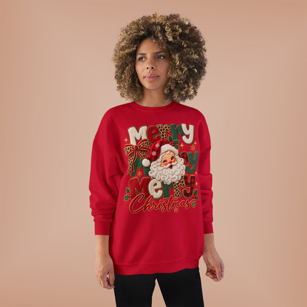 Christmas Santa Crewneck Sweatshirt – Merry Christmas Retro Graphic
