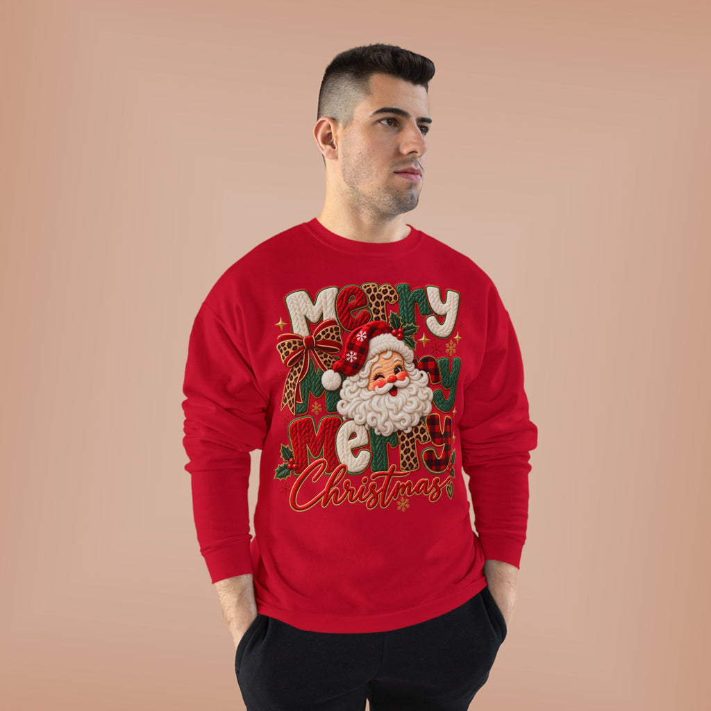 Christmas Santa Crewneck Sweatshirt – Merry Christmas Retro Graphic