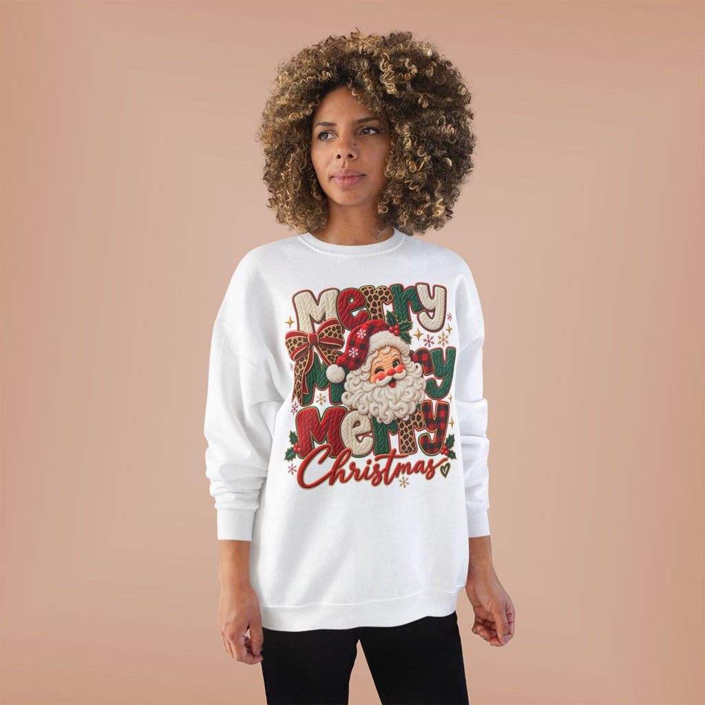 Christmas Santa Crewneck Sweatshirt – Merry Christmas Retro Graphic