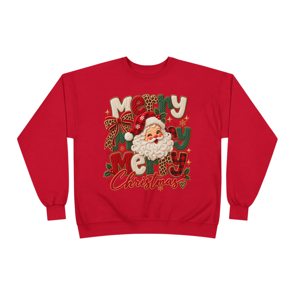 Christmas Santa Crewneck Sweatshirt – Merry Christmas Retro Graphic