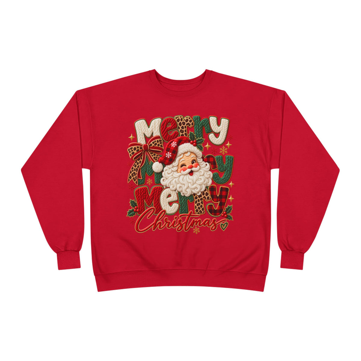 Christmas Santa Crewneck Sweatshirt – Merry Christmas Retro Graphic