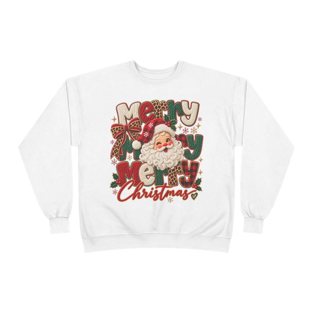Christmas Santa Crewneck Sweatshirt – Merry Christmas Retro Graphic