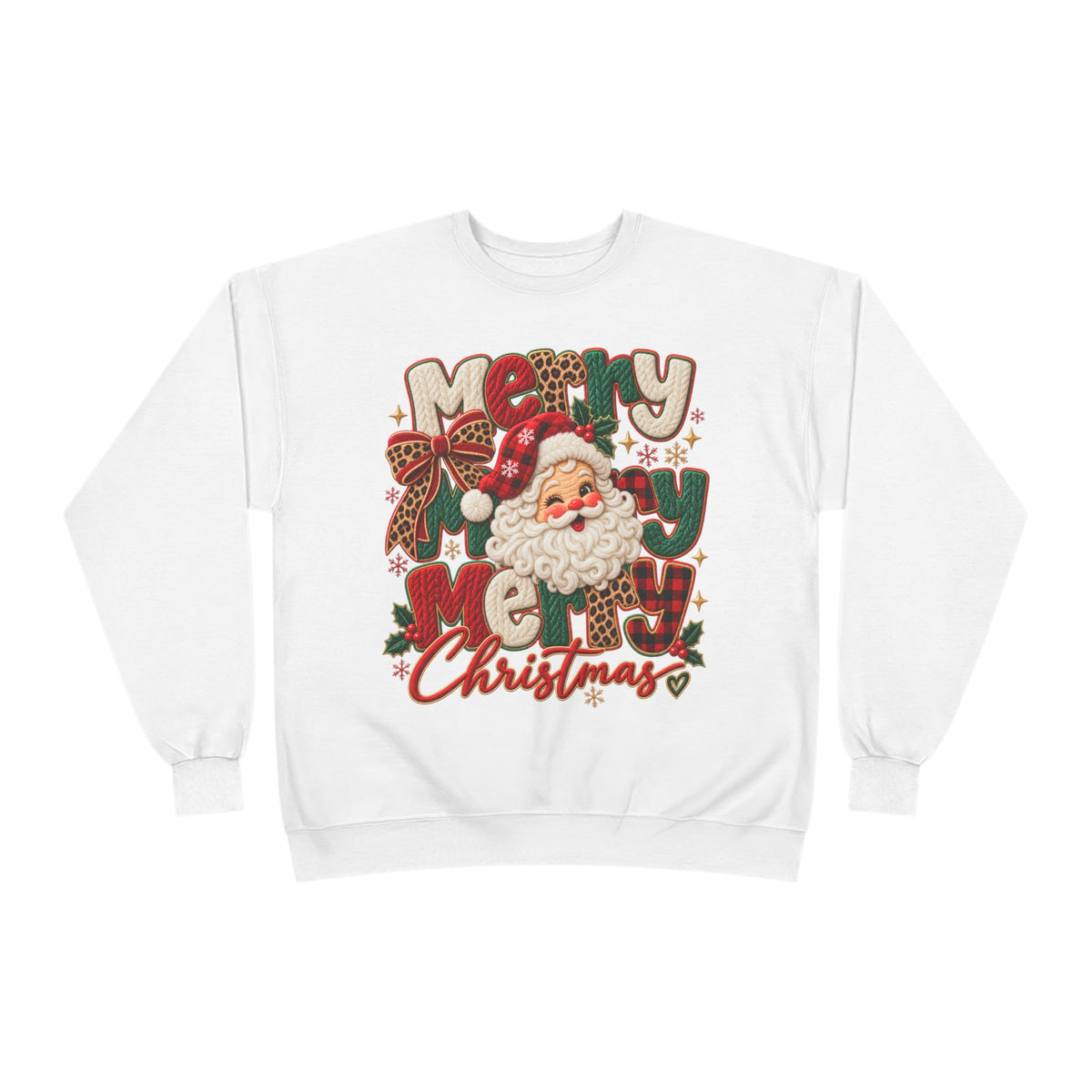 Christmas Santa Crewneck Sweatshirt – Merry Christmas Retro Graphic