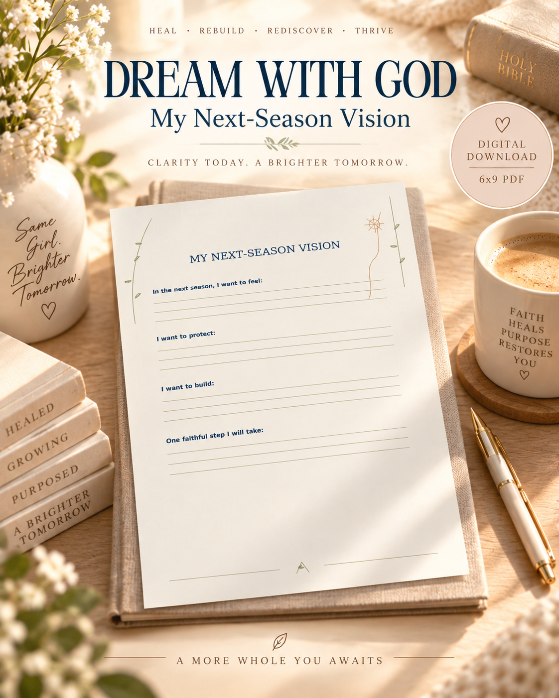 From Wounds to Wholeness | 90-Day Christ-Centered Healing Journal