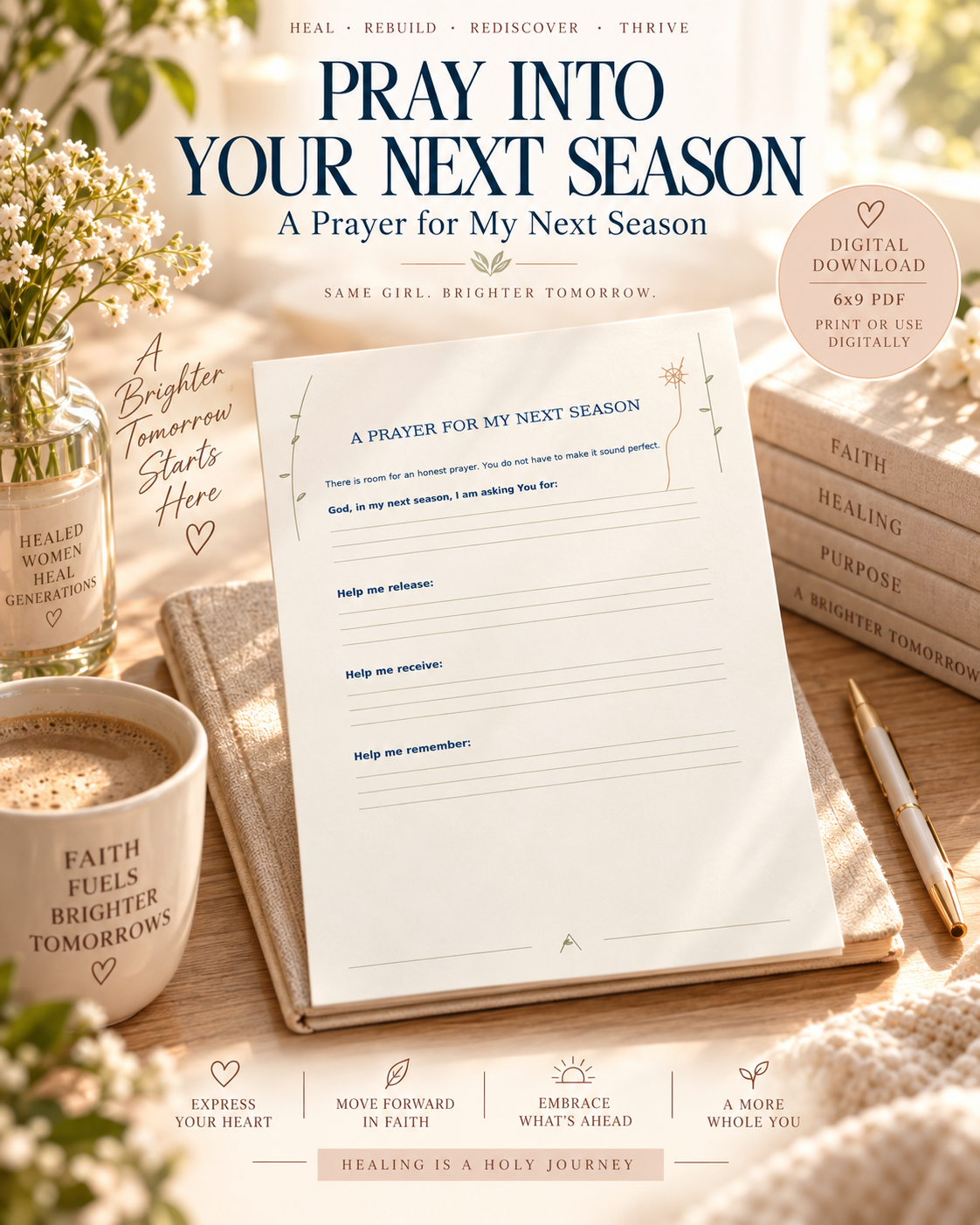 From Wounds to Wholeness | 90-Day Christ-Centered Healing Journal